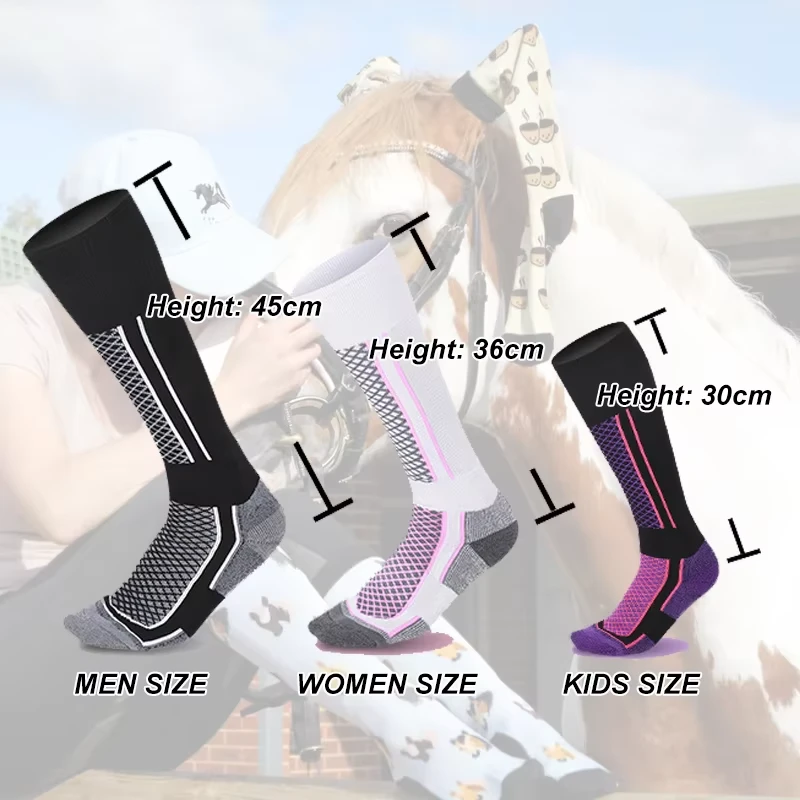 Nylon Sports Style Breathable Knee High Equestrian Socks factory